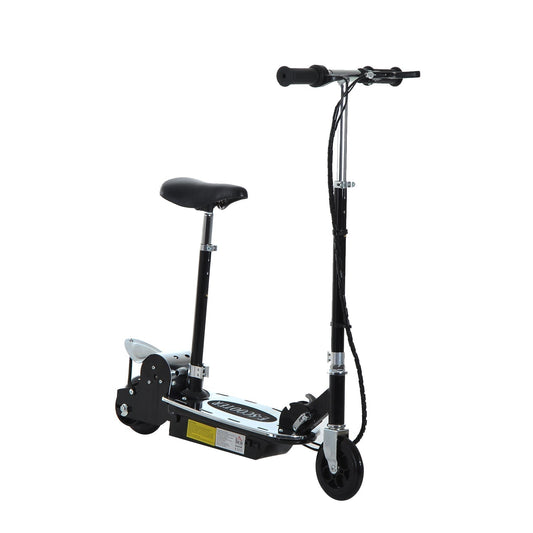 120W Teens Foldable Kids Powered Scooters 24V Rechargeable Battery Adjustable Ride on Outdoor Toy (Black)-0