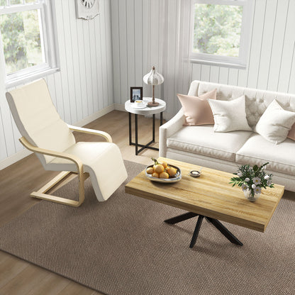 HOMCOM Set of 2 Round Side Table with Metal Legs, Modern End Table Bedside Table for Living Room, Bedroom in White-7