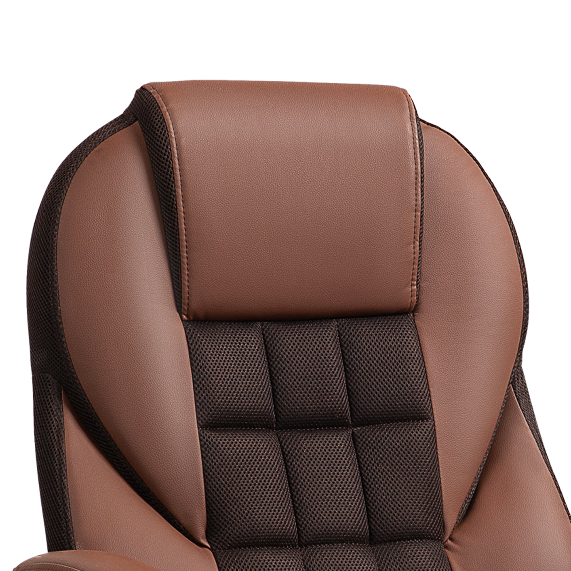 HOMCOM Faux Leather Office Chair in Brown-6