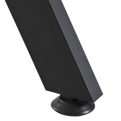 Corner Computer Desk, L-Shaped Desk with CPU Stand, Home Office Laptop Haven, Study Workstation in Black | HOMCOM-6