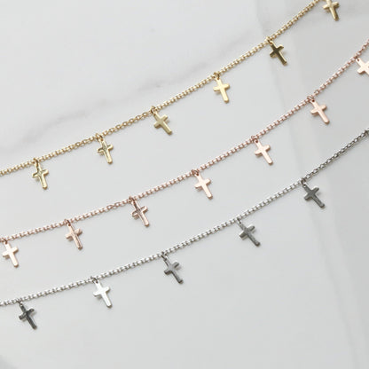 Cross charm necklace-2