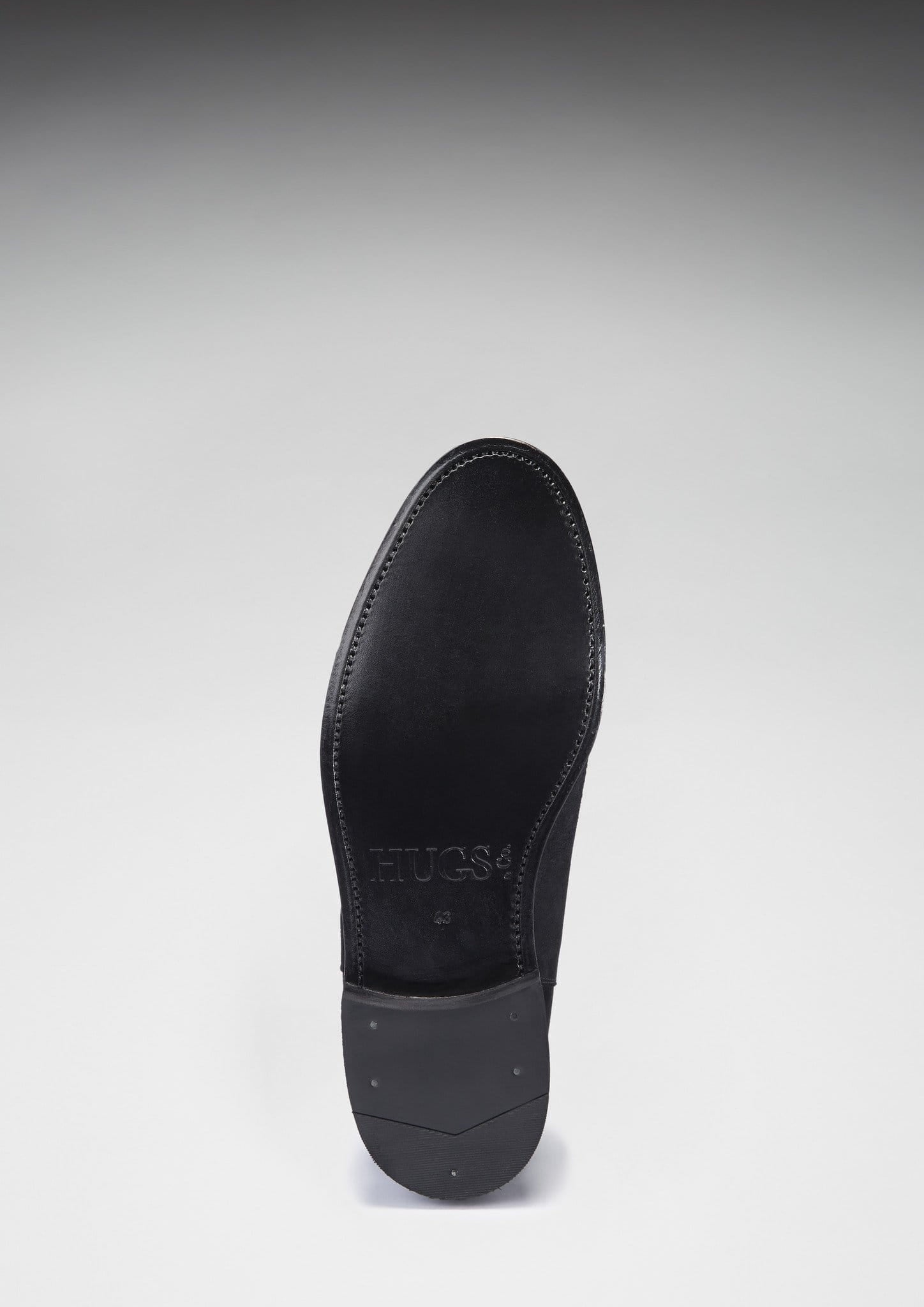 Black Suede Chelsea Boots, Welted Leather Sole-4