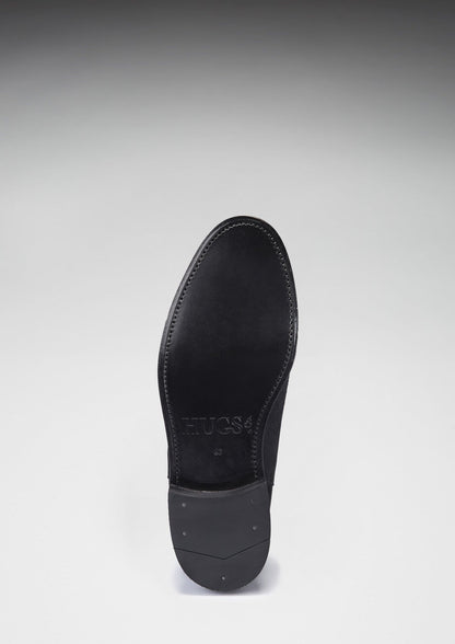 Black Suede Chelsea Boots, Welted Leather Sole-4