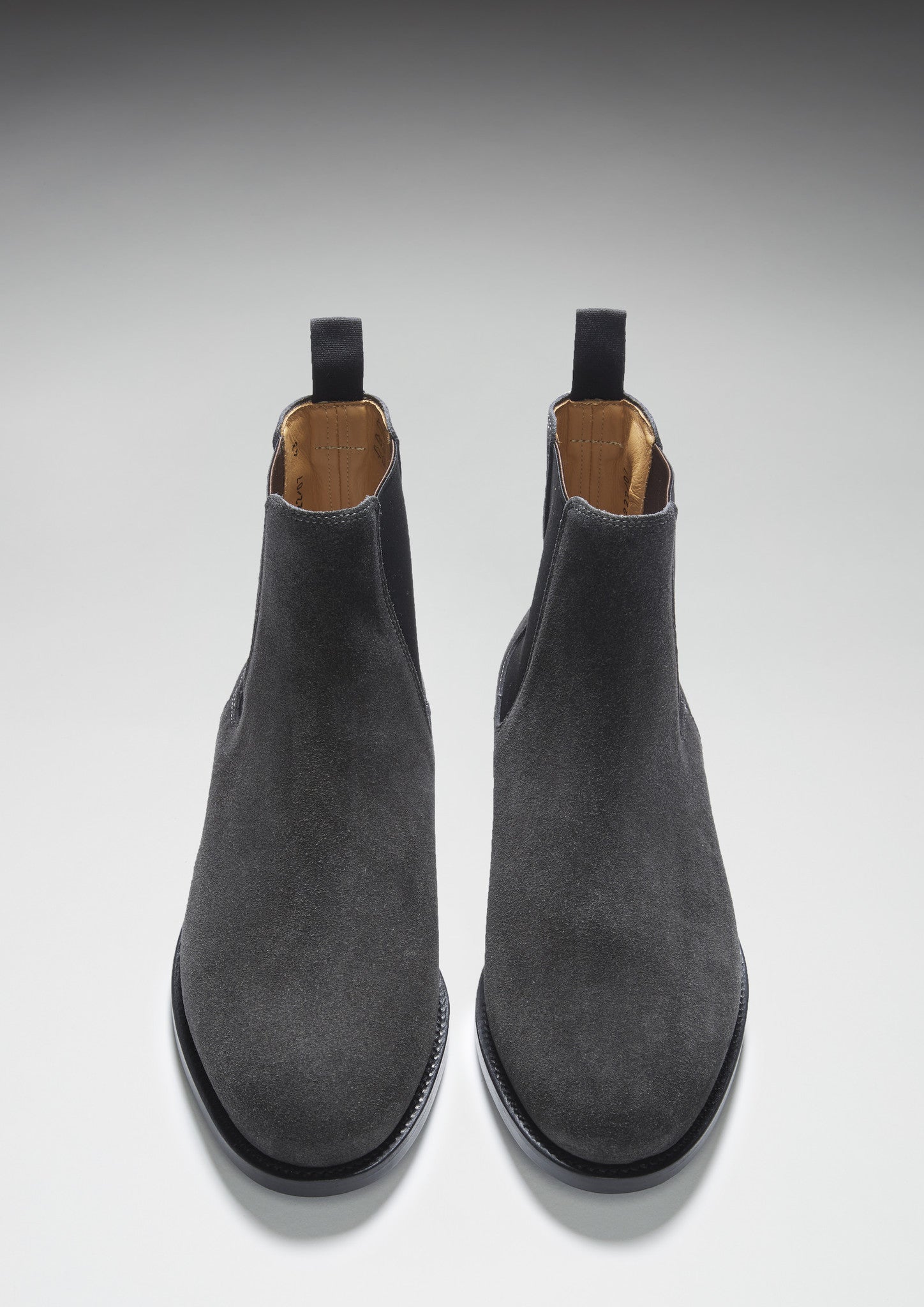 Grey Suede Chelsea Boots, Welted Leather Sole-3