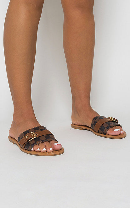 Open Toe Flat Sandals-3
