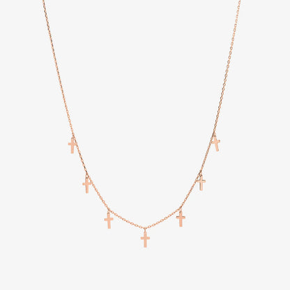 Cross charm necklace-6
